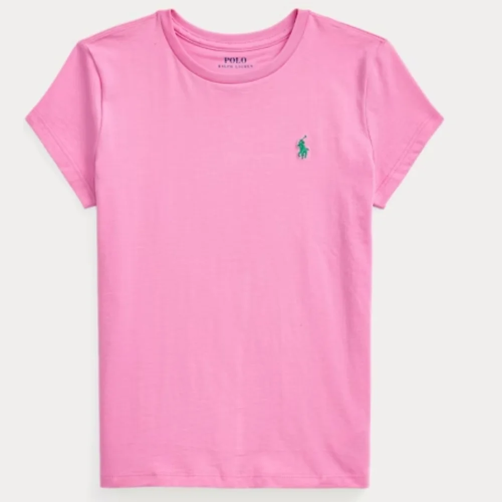 Ralph Lauren Sports Classic Jersey Logo Tee Shirt Pink Size Medium